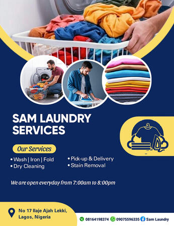 Laundry Poster for Sam Laundry Services